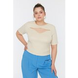 Trendyol Curve Stone Cutout Detailed Knitted Blouse Cene