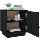  Noćni ormarići 2 kom crna 40 x 34 x 45 cm od masivne borovine | shoptok.hr