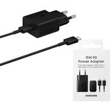 Samsung Originalni zidni punjač (EP-T1510XBEGEU) - Brzo punjenje Type-C 15W s kabelom Type-C - Crni Cijene
