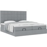 vidaXL okvir kreveta s madracima svijetlosivi 160x200cm od tkanine | shoptok.hr