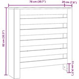  Pokrov za radijator crni 78 x 20 x 82 cm konstruirano drvo | shoptok.hr