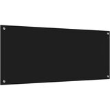 vidaXL Zaščita za kuhinjo 2 pcs Črna 120 x 50 cm kaljeno steklo | Shoptok.si