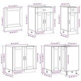 vidaXL 11-dijelni set kuhinjskih ormarića "Porto" bijelo izrađeno drvo | shoptok.hr
