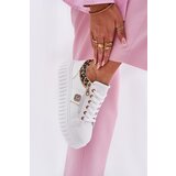 Boto Women's Sports Shoes On Platform Made Of Eco Leather Panther White Velionna | Shoptok.si