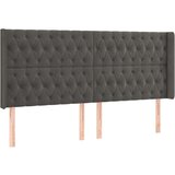  Uzglavlje tamnosivo 203 x 16 x 118/128 cm baršunasto | shoptok.hr