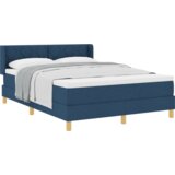 Box Postelja z vzmetnico z vzmetnico Modra 140 x 190 cm blago, (5000127587) | Shoptok.si