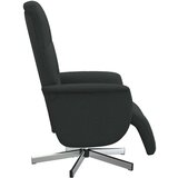  Naslonjač od tkanine s osloncem za noge crni | shoptok.hr