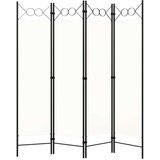 vidaXL Sobna pregrada s 4 panela krem bijela 160 x 180 cm | shoptok.hr