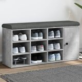 vidaXL Klop za čevlje betonsko siva 102x32x50 cm inženirski les Cene
