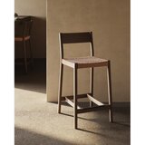 Kave Home Smeđa/u prirodnoj boji barska stolica od punog hrasta (visine sjedala 65 cm) Yalia – | shoptok.hr