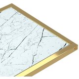  Bočni stolić za računalo bijeli mramor 50 x 35 x 65 cm stakleni | shoptok.hr