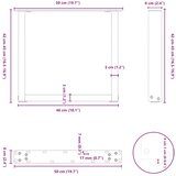  Noge za klub stolić U-oblik 2 kom antracit 50 x (42-43) cm čelik | shoptok.hr