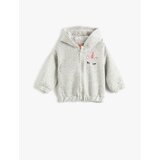 Koton Hooded Cardigan with Zipper. Quilted Unicorn, Embroidered Detail, Elasticated Cuffs and Waist. | shoptok.hr