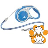 Flexi comfort Cord S 5m, Povodac Prilagođen Psima Do Maksimum 12kg, Plavi
