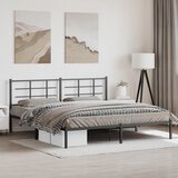  Metalni okvir za krevet s uzglavljem crni 193x203 cm | Eponuda.ba
