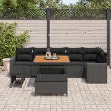  Sjedeća garnitura za vrt 9 kom. Crna poliratan 100 x 100 x 71 cm | shoptok.hr