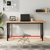 Radni stol 150x55x81,5 cm od masivne bukovine i metala | shoptok.hr