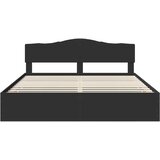  Krevetna konstrukcija Crna 200 x 200 cm Inženjersko Drvo | shoptok.hr