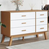Furnova Predalnik OLDEN bela in rjava trdna borovina, (21956262) | Shoptok.si