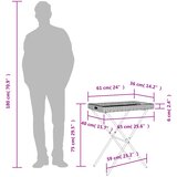  Sklopivi stol s pladnjem smeđi 65 x 40 x 75 cm od poliratana | shoptok.hr