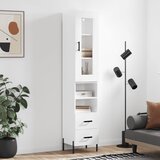 vidaXL Visoka omara visok sijaj bela 34,5x34x180 cm inženirski les Cene