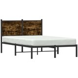 vidaXL Metalni okvir kreveta s uzglavljem boja hrasta 120 x 190 cm Cijene