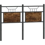  Posteljno vzglavje dimljeni hrast 120 cm inž. les in jeklo, (21829154) | Shoptok.si