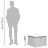 Vrtni tabure s jastukom bež 55 x 55 x 37 cm od poliratana | shoptok.hr