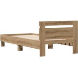  Krevetna konstrukcija Umjetnički hrast 203 x 95 x 70 cm | shoptok.hr