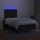  box spring s madracem LED crni 120 x 190 cm od tkanine | shoptok.hr