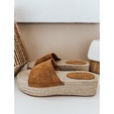 DStreet Klapki damskie SUMMERRY kamelowe | Shoptok.si