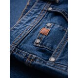 Ombre Men's denim shorts with classic cut - dark blue | ePonuda.com