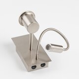  Brilagi - LED fleksibilna zidna lampa NUBILA 1xE27/25W/230V+LED/3W hrom/svetlosiva | Eponuda.com