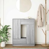  Komoda s ladicama i vratima siva sonoma 73x31x90 cm | Eponuda.ba