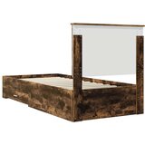  Okvir za krevet s uzglavljem Dimljeni hrast 100 x 200 cm | shoptok.hr
