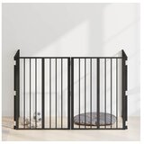 vidaXL Vrata za pse 4 kom. Crna 60 x 80 cm Pocinčani čelik - 60 x 80 cm 4 | shoptok.hr