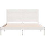  Dugi okvir kreveta bez madraca bijeli 160 x 220 cm masivno drvo | shoptok.hr