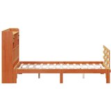  Knjižna postelja brez vzmetnice vošč. rjava 150x200 cm borovina, (21611862) | Shoptok.si