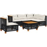  The Living Store Vrtna sedežna garnitura 6-delna z blazinami črna poli ratan - Vrtna Sedežna Garniture, (21455480) | Shoptok.si