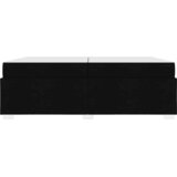  Krevetna konstrukcija s madracem Crna 200 x 200 cm tkanina | Eponuda.com