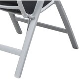 Gardenson Set Zložljivih Vrtnih Stolov Carrara, 2 Kos, Srebrna, Črna | Shoptok.si
