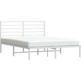  Metalni okvir za krevet s uzglavljem bijeli 120 x 190 cm | shoptok.hr