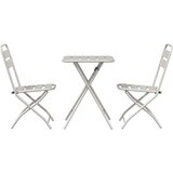 Bistro set 3 pcs Bež Čelik | Eponuda.com