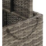  Vrtni stol sivi 90 x 55 x 71 cm od poliratana i bagremovog drva | shoptok.hr