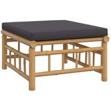  6-dijelna vrtna garnitura od bambusa s tamnosivim jastucima | shoptok.hr