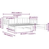  Dnevni ležaj na izvlačenje crni 2x (80x200) cm masivna borovina | shoptok.hr