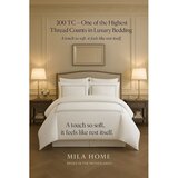 Mila Home Luxury Bela posteljnina za zakonsko posteljo/podaljšana iz bombažnega satena z rjuho/6-delna 240x220 cm Whispered Serenity – | Shoptok.si