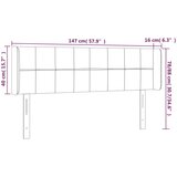 vidaXL LED uzglavlje tamnoplavo 147x16x78/88 cm baršunasto | shoptok.hr