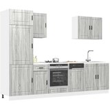  7-dijelni set kuhinjskih ormarića "Porto" sivi, inženjerski drvo Sonoma | shoptok.hr