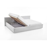 Meise Möbel Sivi tapecirani bračni krevet s prostorom za odlaganje s podnicom 200x240 cm Cube – | shoptok.hr